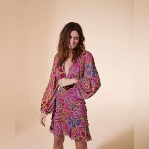 NWT Farm Rio Frilled Lace Mini Dress